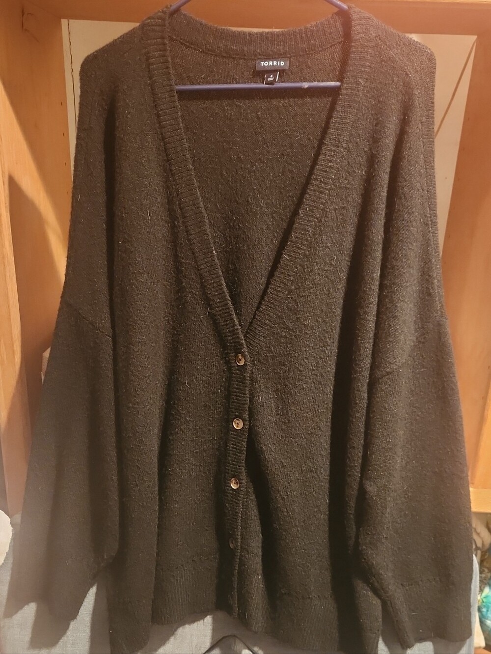 torrid Black V-Neck Button Cardigan Sweater